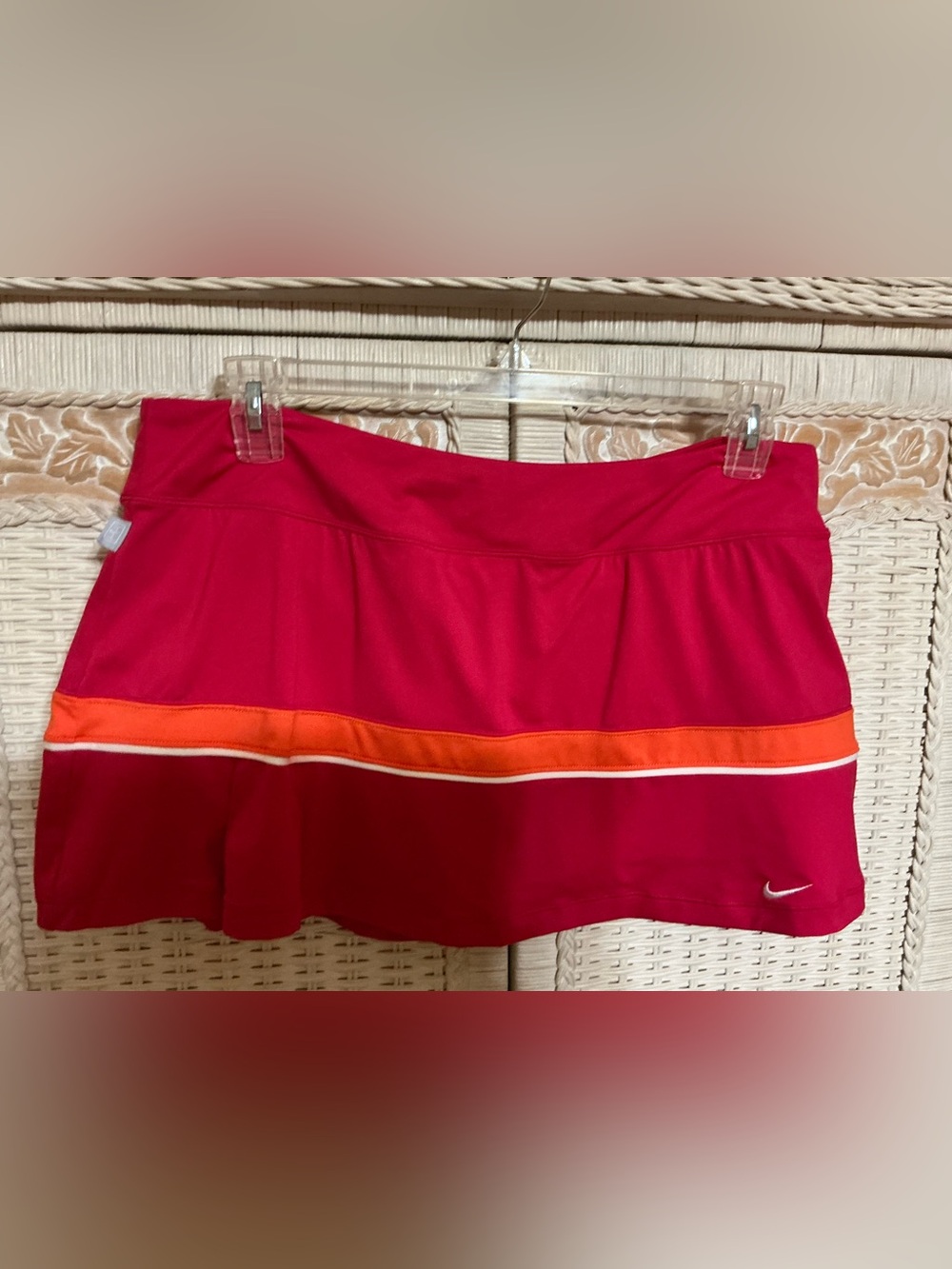 Nike Pink Mini Skirt with Orange Stripe